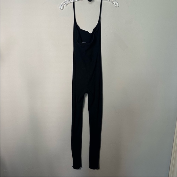 Naked Wardrobe | Size Large Black snatched bodysuit jumpsuit halter onesie - Picture 2 of 11